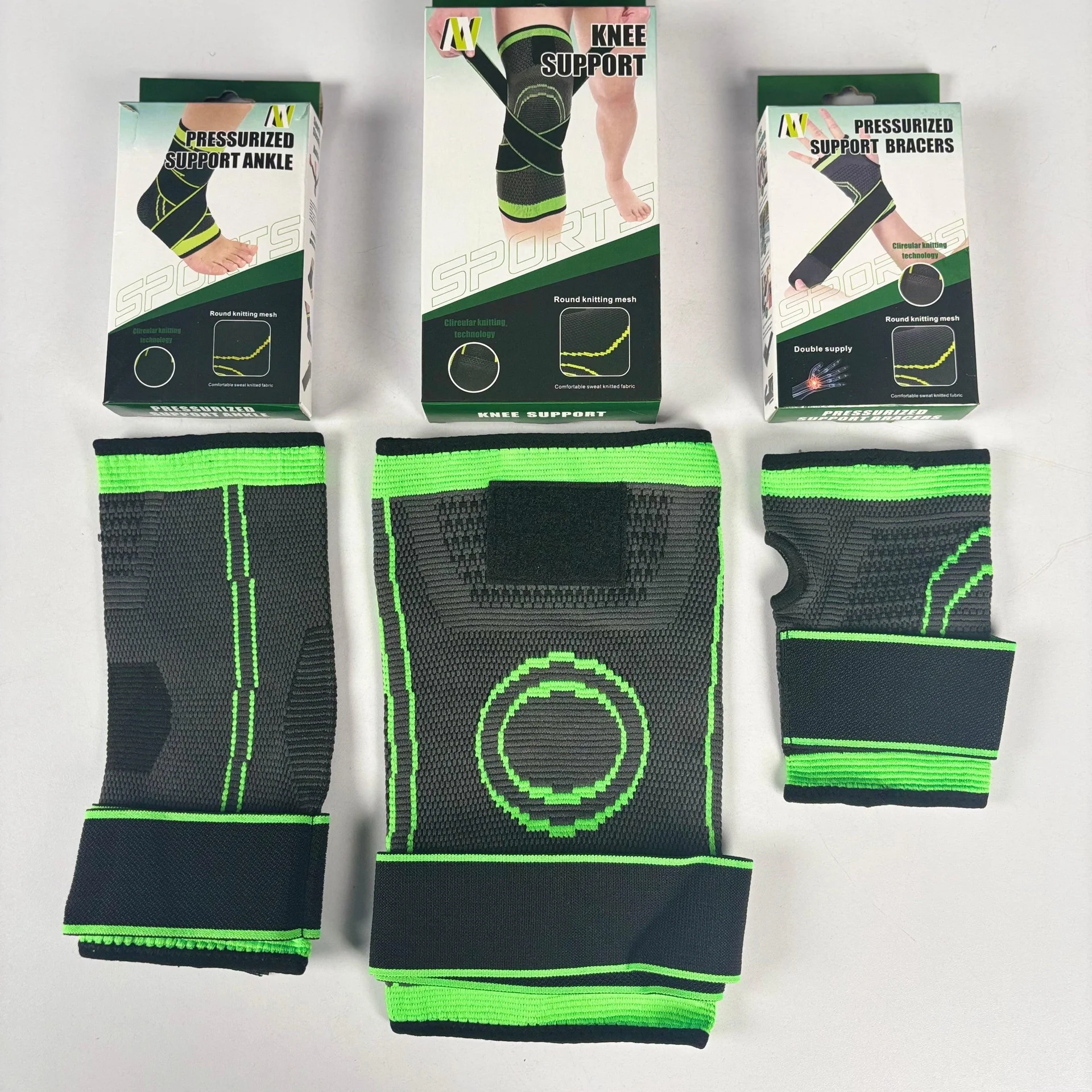 Knee, Bracers & Ankle Support Package