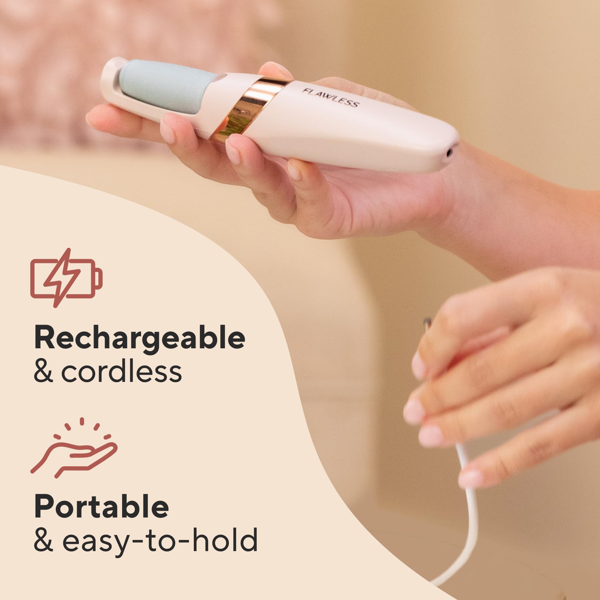 Rechargeable Pedicure Foot File Callus remover Machine (পায়ের গোড়ালী পরিস্কার করার মেশিন ) - Image 2