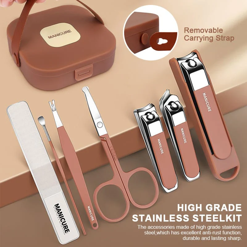 Anti-Splash Nail Clipper Set – 7 PCS Manicure Protection Tools