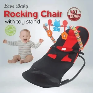 Multi functional Baby Rocking Chair & Adjustable Angle and Safety Belt with toy stand