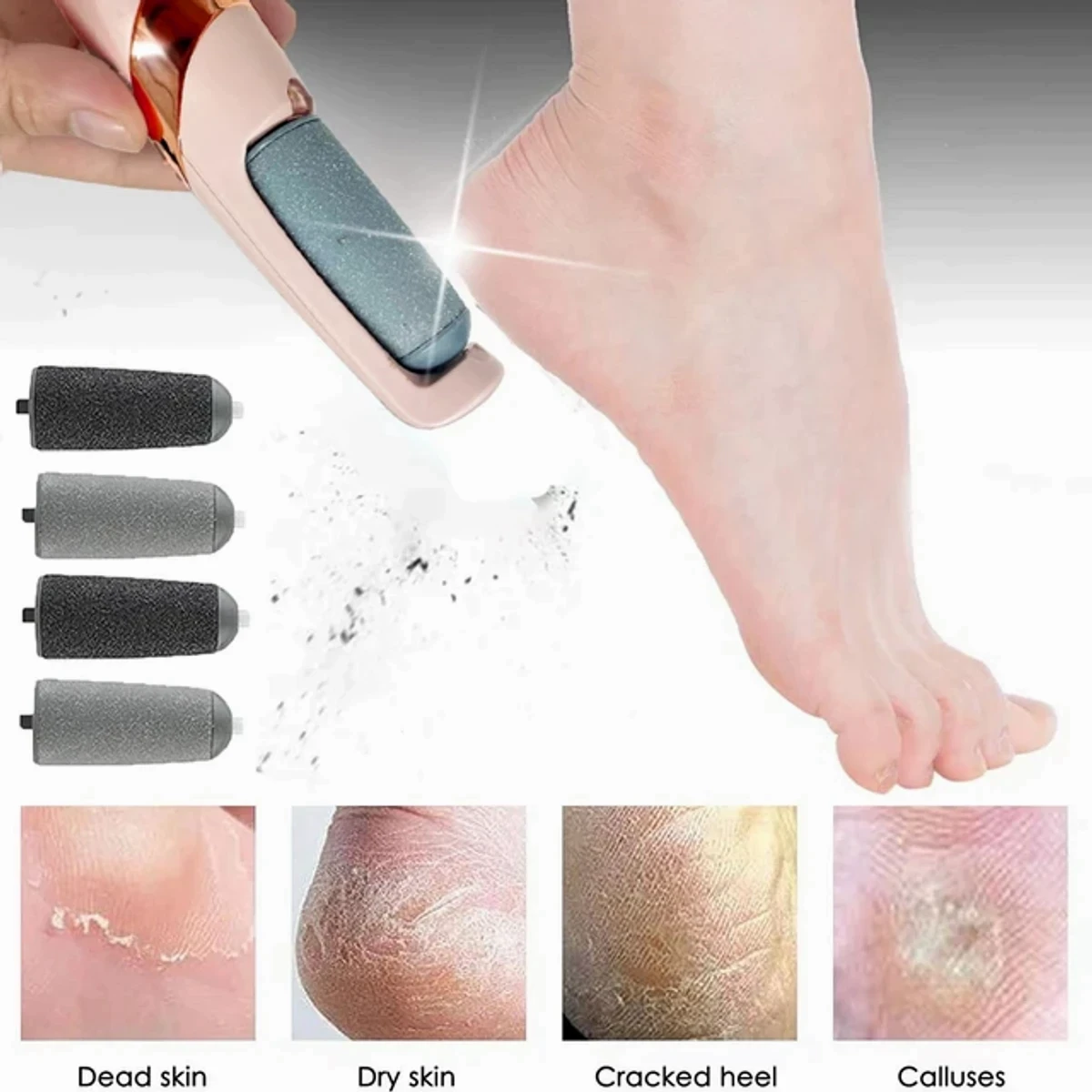 Rechargeable Pedicure Foot File Callus remover Machine (পায়ের গোড়ালী পরিস্কার করার মেশিন ) - Image 4