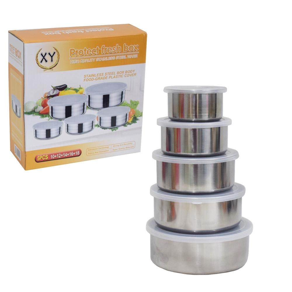 Stainless Steel 5Pcs Bowl Set/ (Lot Grain Storage Box) - Image 3