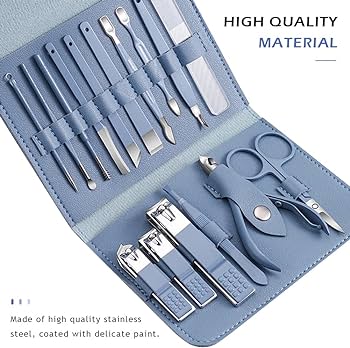 16Pcs Manicure Set Stainless Steel Nail Clippers Kit And Pedicure - Image 2