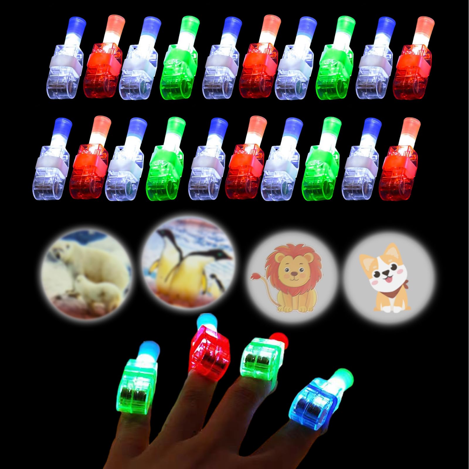 LED Projection Finger Lights 10pis - Image 3