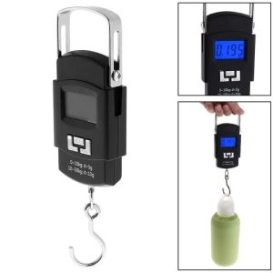 Portable Electronic Scale - Digital Weight Machine 50KG (Black)